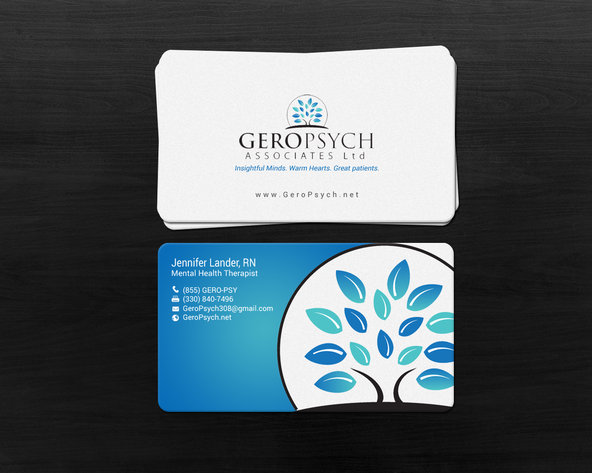 Diseño de Tarjeta de Presentación por chandrayaan.creative para GeroPsych Associates, Ltd | Diseño #15940411