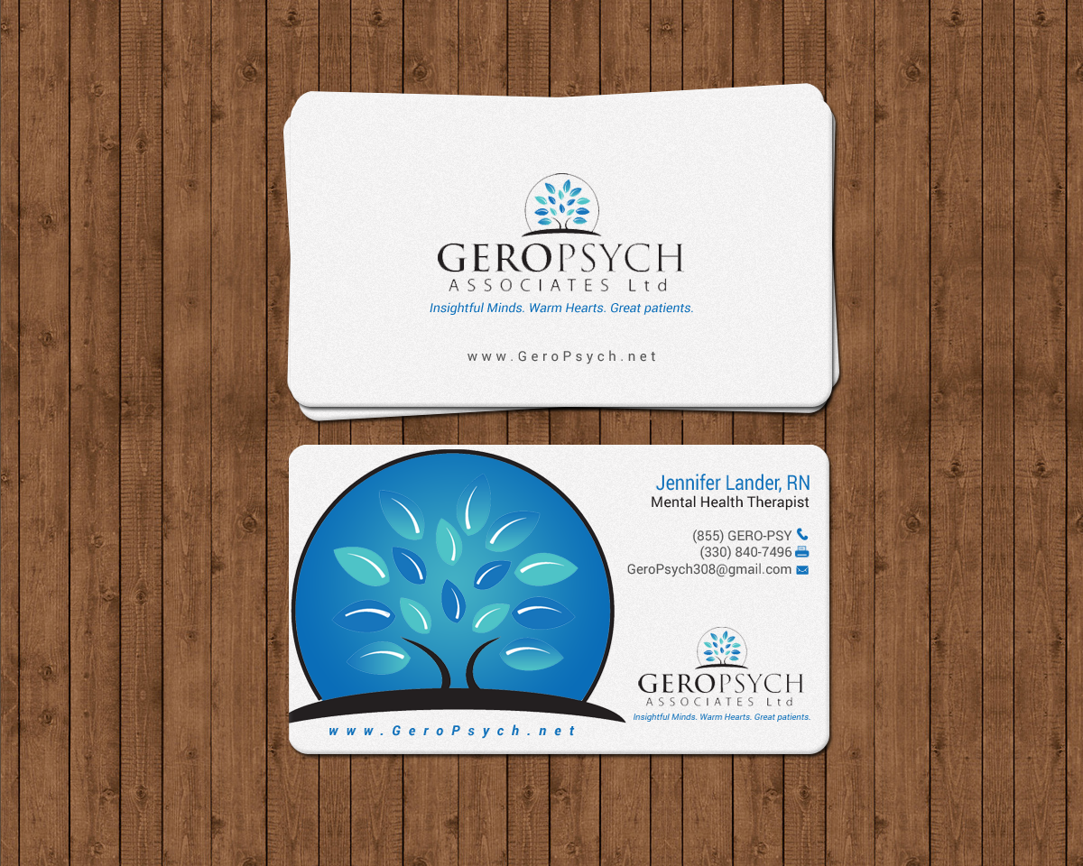 Diseño de Tarjeta de Presentación por chandrayaan.creative para GeroPsych Associates, Ltd | Diseño #15940414