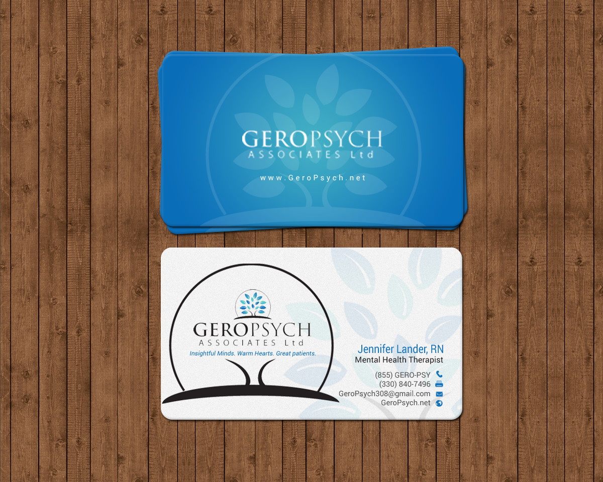 Diseño de Tarjeta de Presentación por chandrayaan.creative para GeroPsych Associates, Ltd | Diseño #15940430