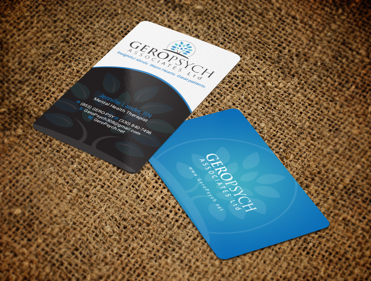 Business Card Design by chandrayaan.creative for GeroPsych Associates, Ltd | Design #15940433
