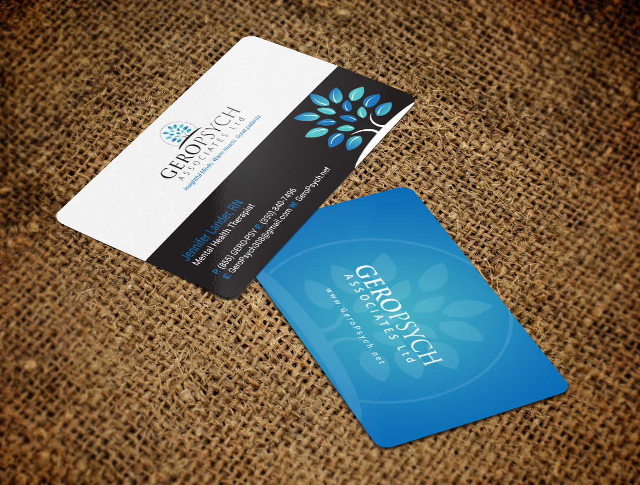 Diseño de Tarjeta de Presentación por chandrayaan.creative para GeroPsych Associates, Ltd | Diseño #15940487