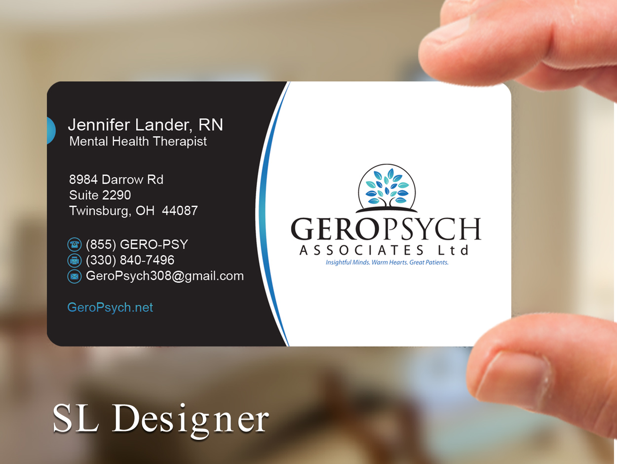 Business Card Design by SL Designer for GeroPsych Associates, Ltd | Design #15937242