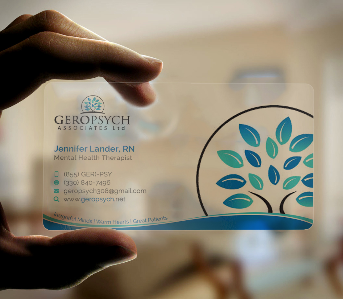 Visitenkarten-Design von Graphic Flame für GeroPsych Associates, Ltd | Design #15950798