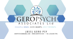 Diseño de Tarjeta de Presentación por Dave (Harrrisboy Designs) para GeroPsych Associates, Ltd | Diseño #15935833