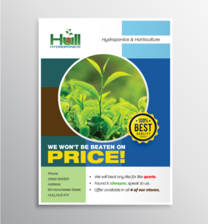 Double sided Discount Flyer for Hydroponics Shop (indoor Growing) A5 SIZE | Flyer Design by SD-Designs