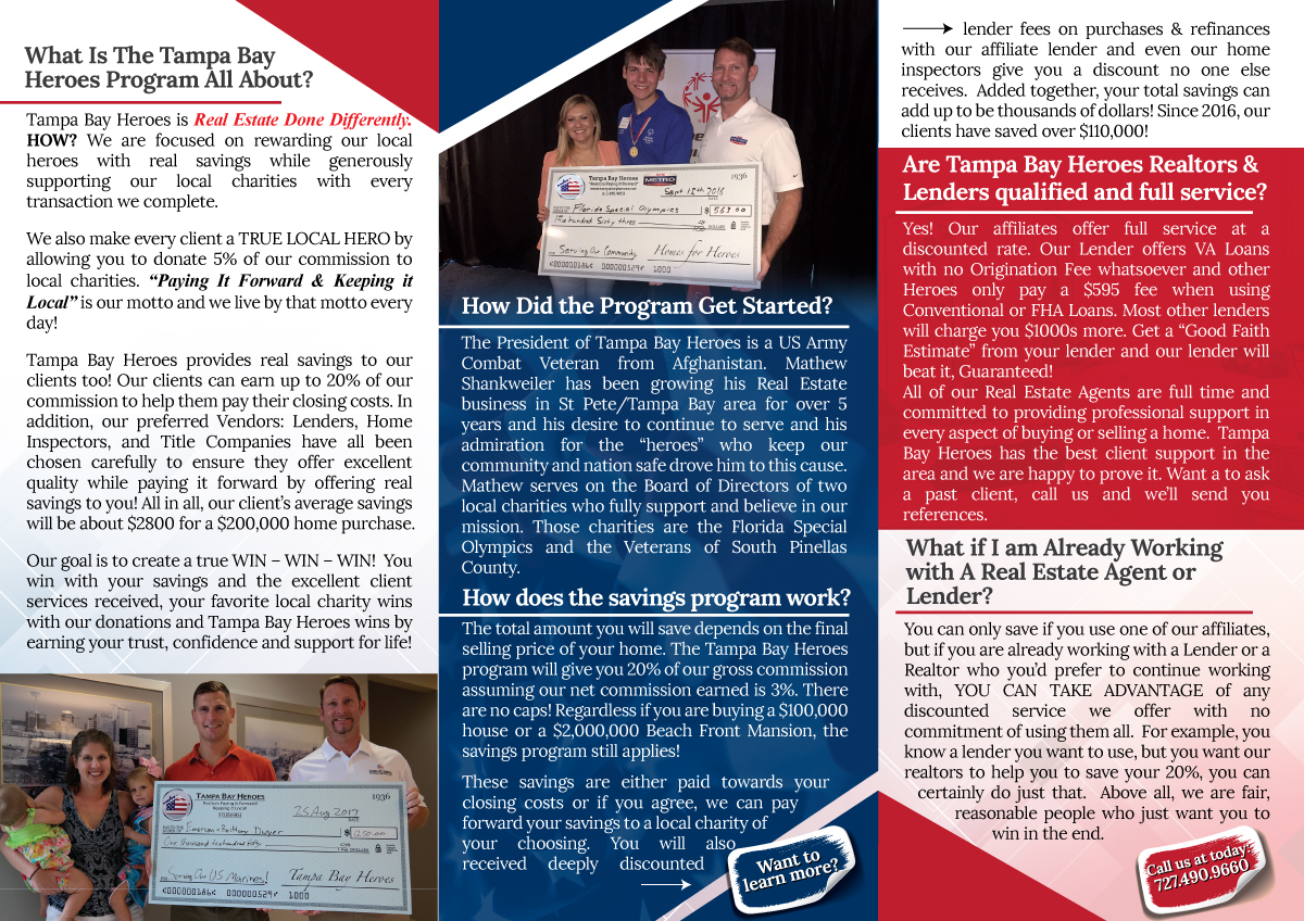 Flyer Design by Impressive Solutions for Tampa Bay Heroes | Design #16407316