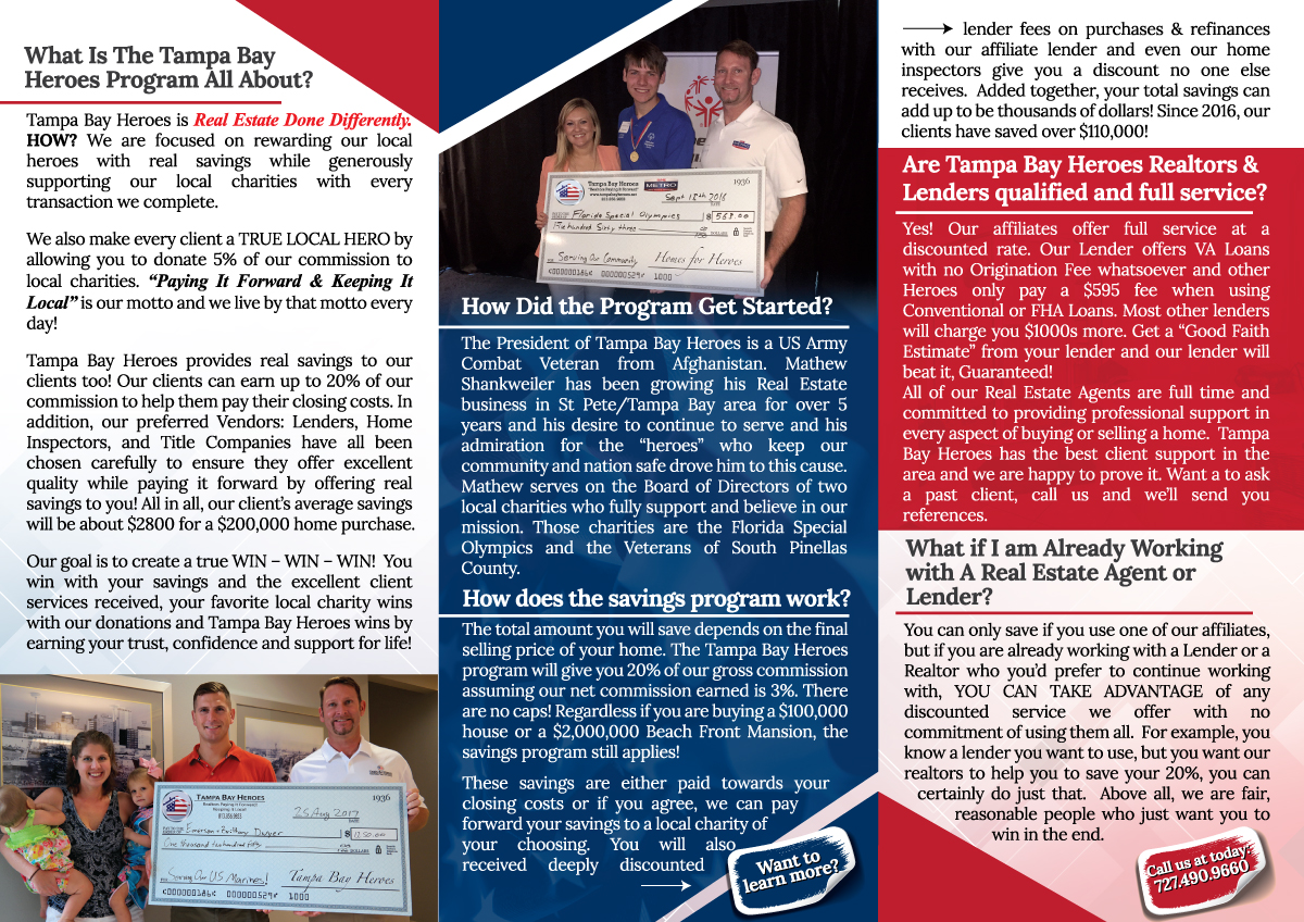 Flyer Design by Impressive Solutions for Tampa Bay Heroes | Design #16442559