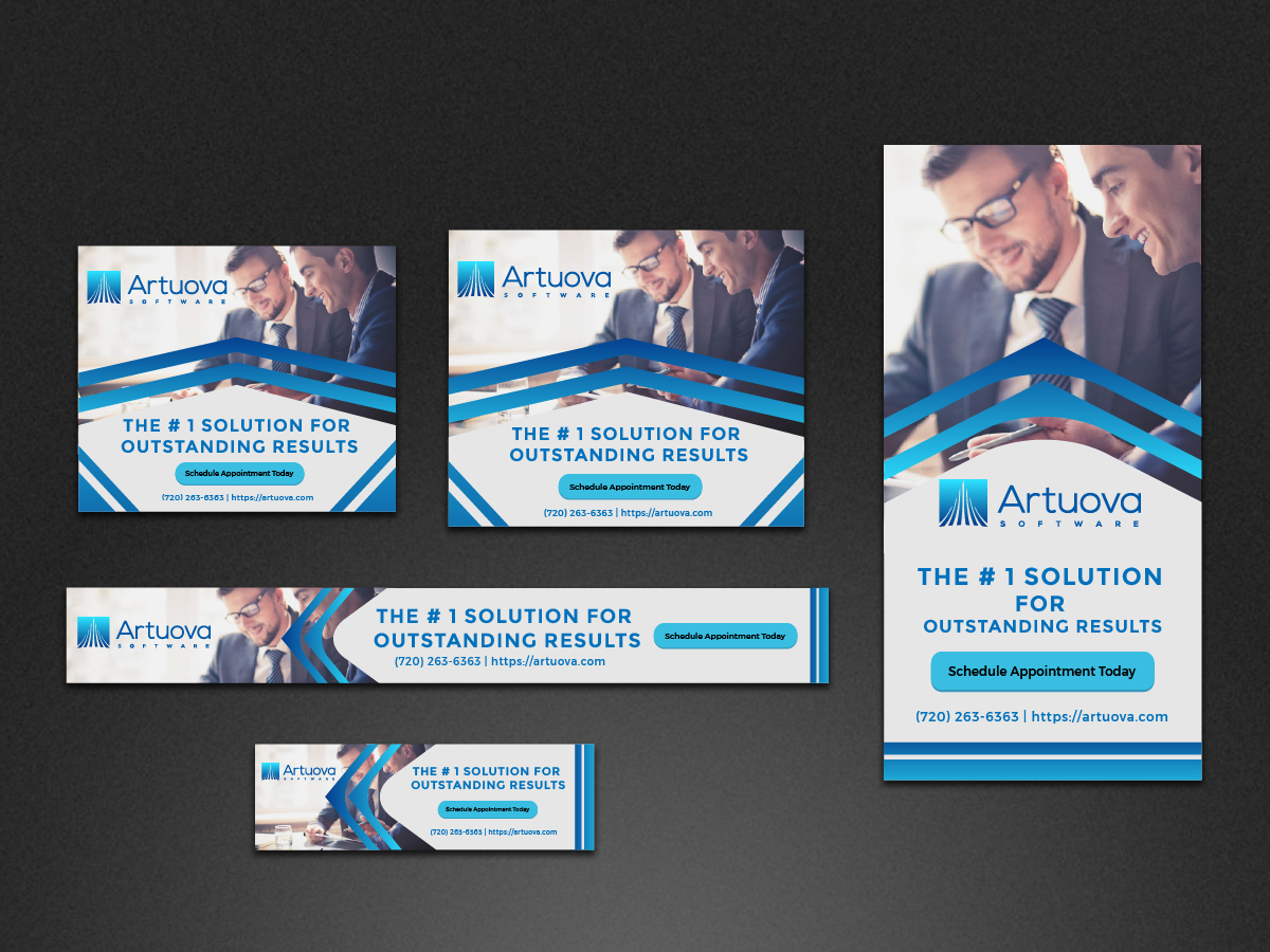 Bold Playful Computer Software Banner Ad Design For A Company By