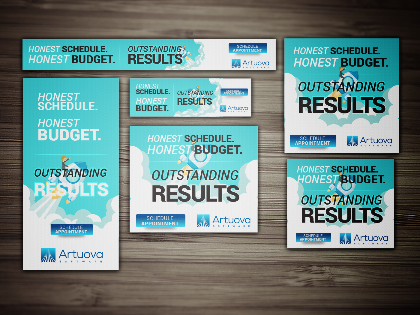 bold playful computer software banner ad design for a banner ad design software