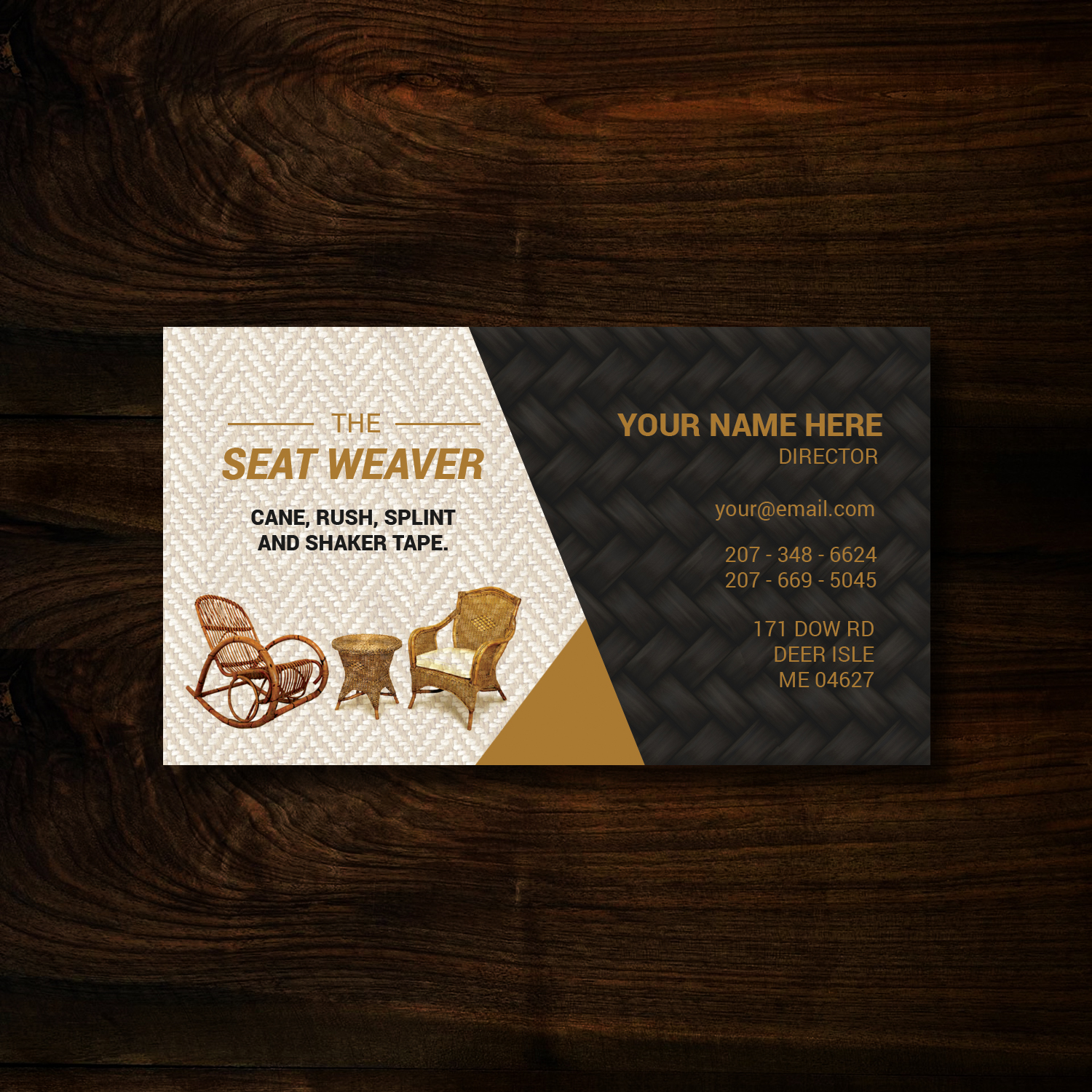 Business Card Design by uk for The Seat Weaver | Design #15944994