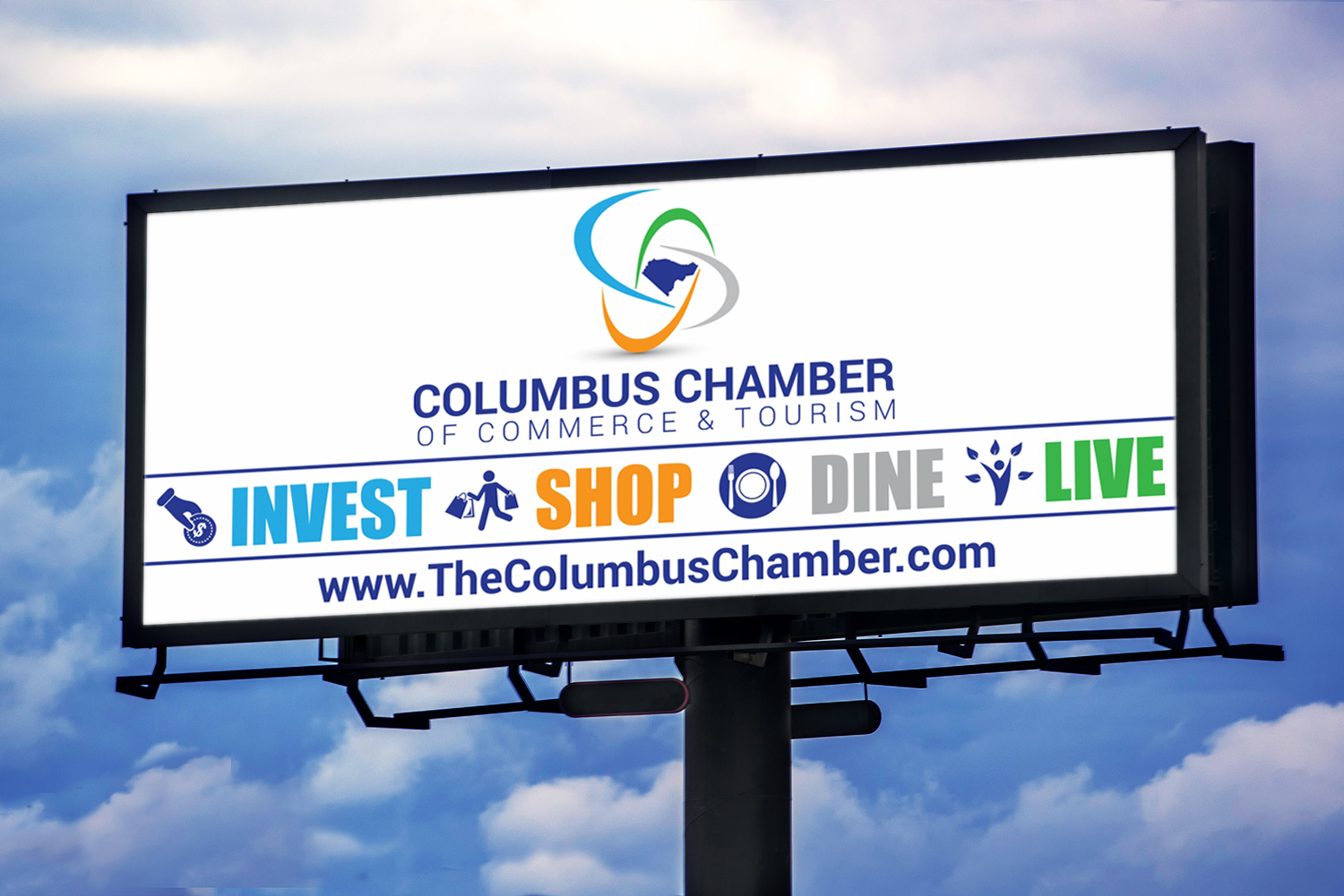 Werbetafel-Design von Maestroto für Columbus Chamber of Commerce and Tourism | Design #15966077