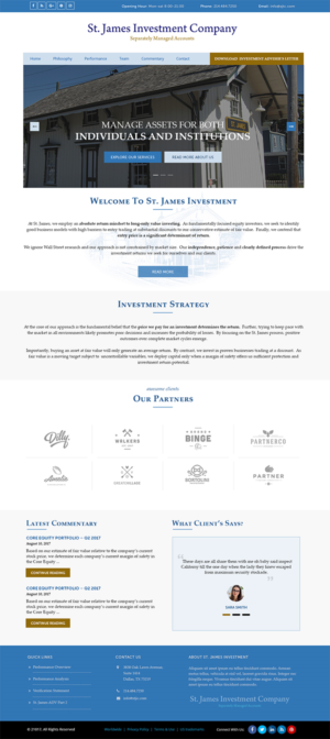 Web Design by Expert Designer for St. James Investment Company | Design #15950116