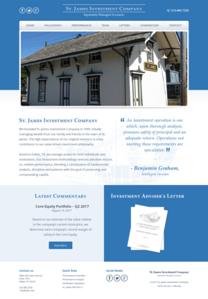 Web-Design von RupalTechno für St. James Investment Company | Design: #15969923