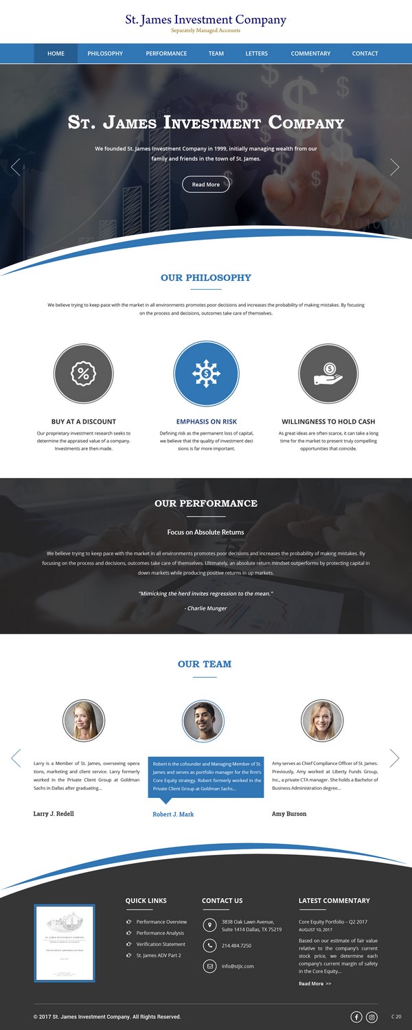 Web Design by pb for St. James Investment Company | Design #15953416