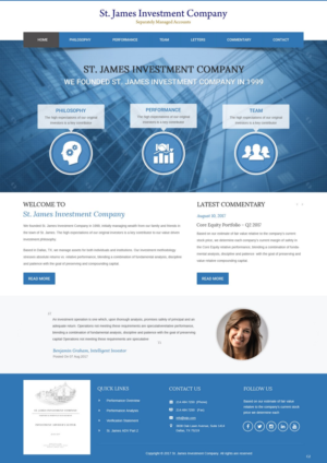 Web-Design von pb für St. James Investment Company | Design: #15953419