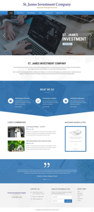 Web-Design von pb für St. James Investment Company | Design: #15953423