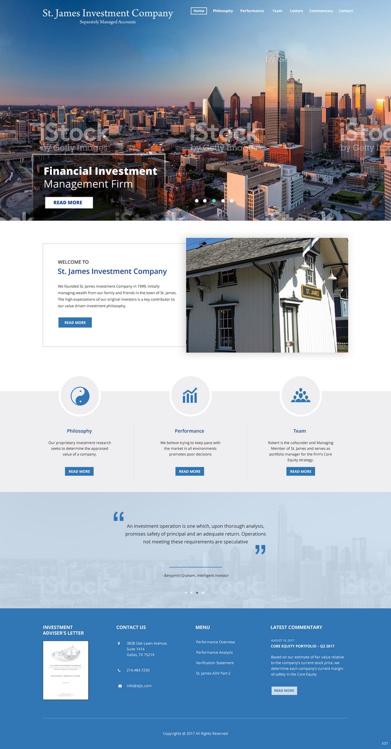 Web Design by pb for St. James Investment Company | Design #15953427