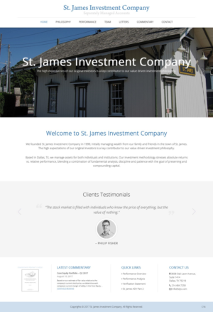 Web-Design von pb für St. James Investment Company | Design: #15953428