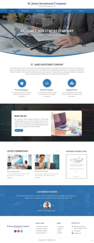 Web-Design von pb für St. James Investment Company | Design: #15953432