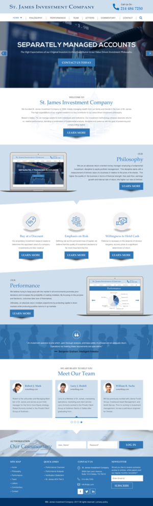 Web-Design von rightway für St. James Investment Company | Design: #15948243