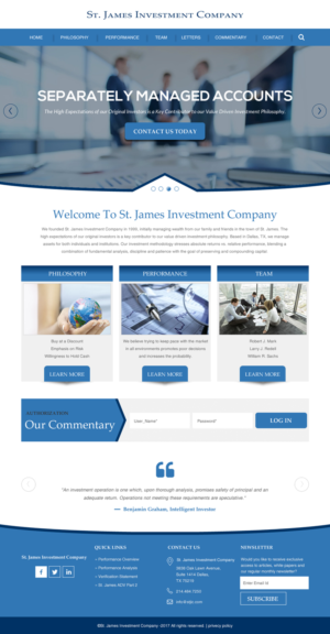 Web-Design von rightway für St. James Investment Company | Design: #15948244