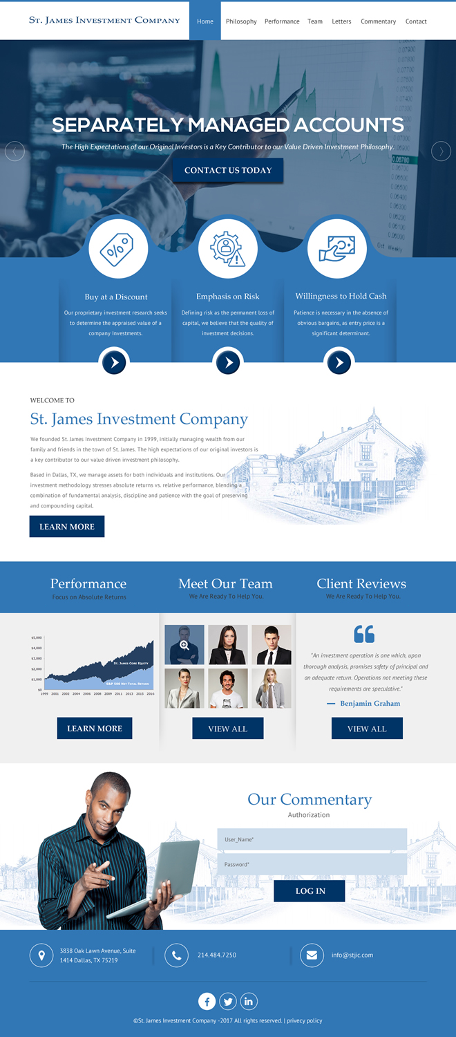 Web Design by rightway for St. James Investment Company | Design #15948245