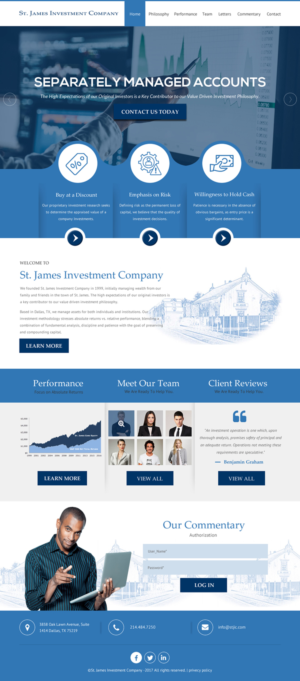 Web-Design von rightway für St. James Investment Company | Design: #15948245