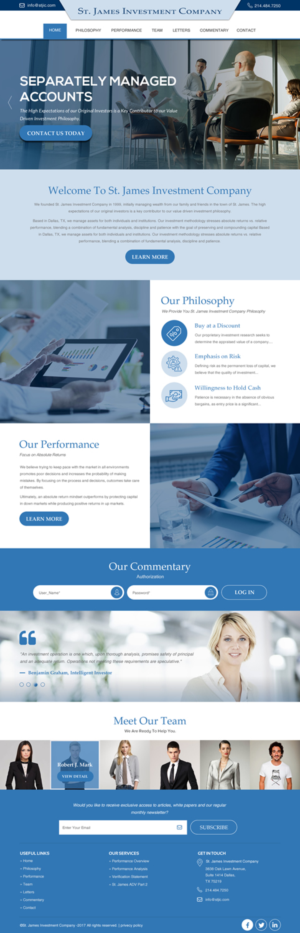 Web-Design von rightway für St. James Investment Company | Design: #15948246