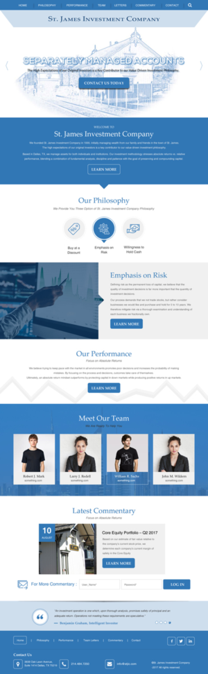 Web-Design von rightway für St. James Investment Company | Design: #15948247