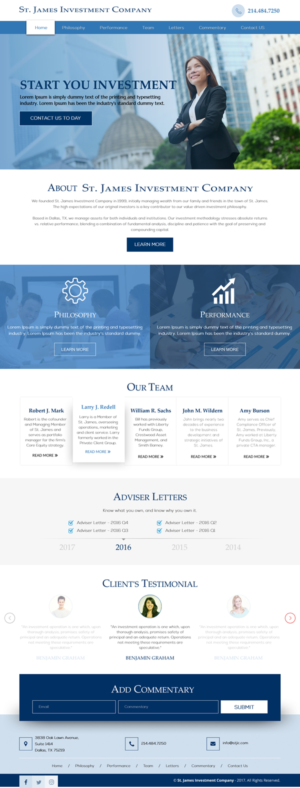 Web-Design von rightway für St. James Investment Company | Design: #15948252