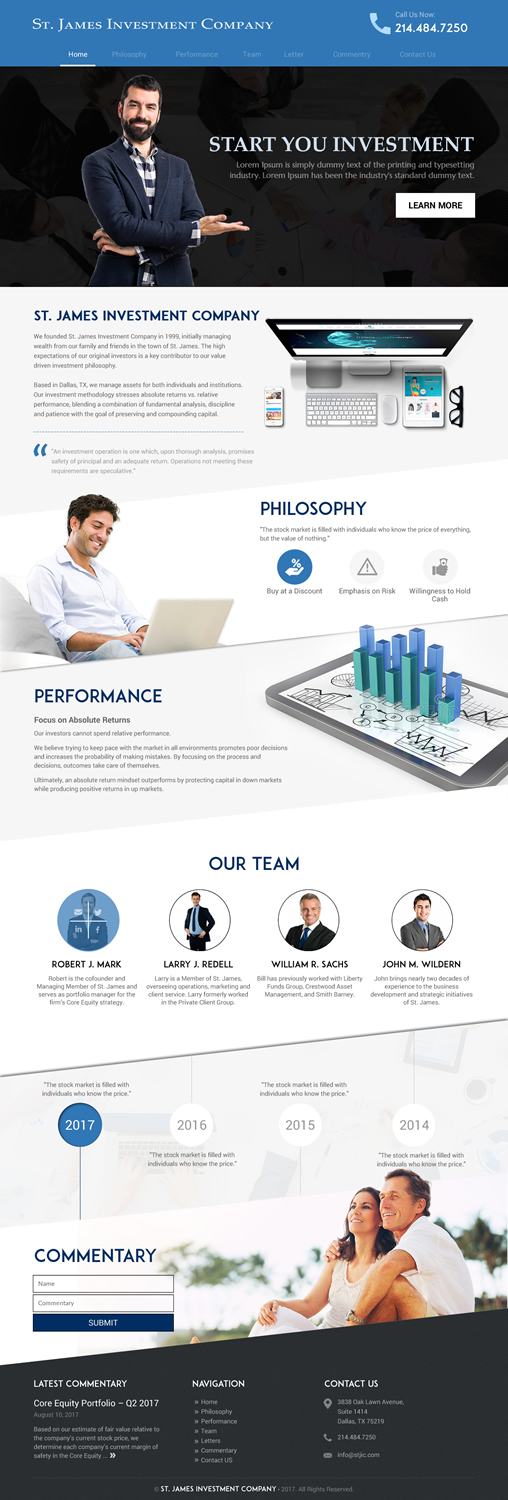 Web Design by rightway for St. James Investment Company | Design #15948253