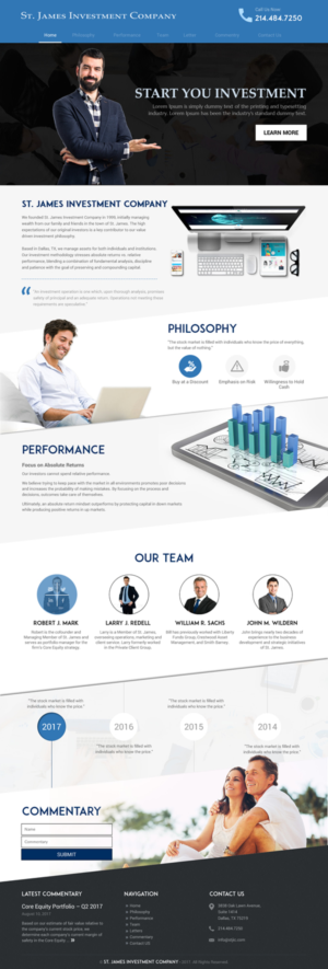 Web-Design von rightway für St. James Investment Company | Design: #15948253
