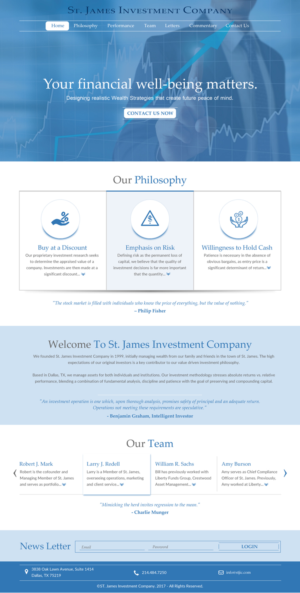 Web-Design von rightway für St. James Investment Company | Design: #15948254