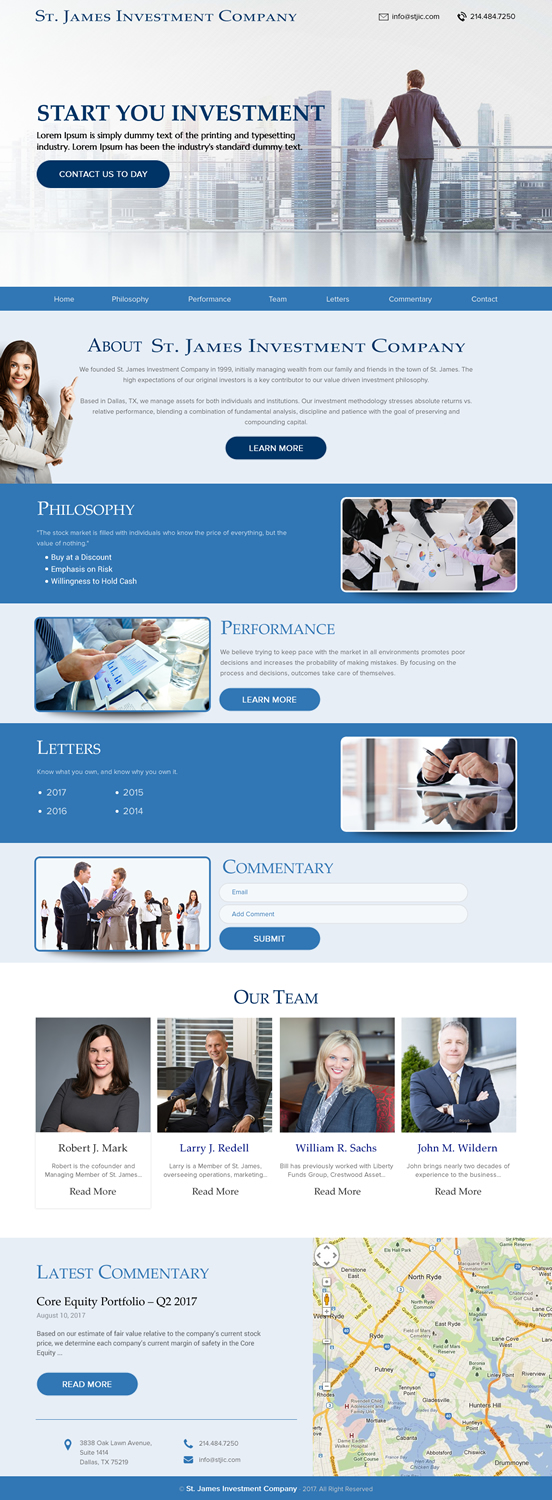 Web-Design von rightway für St. James Investment Company | Design #15948255
