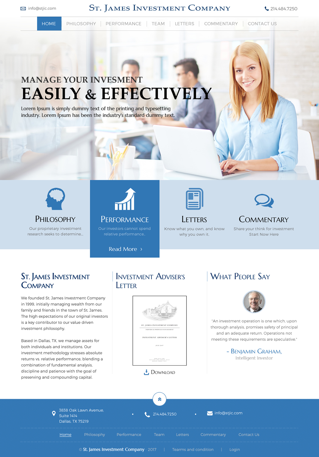 Web-Design von rightway für St. James Investment Company | Design #15948256