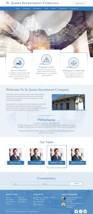 Web-Design von rightway für St. James Investment Company | Design: #15948293