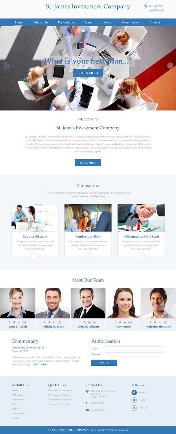 Web-Design von rightway für St. James Investment Company | Design #15948294