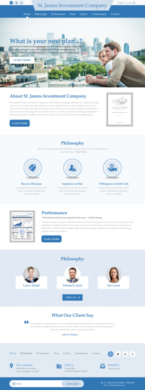 Web-Design von rightway für St. James Investment Company | Design: #15948295