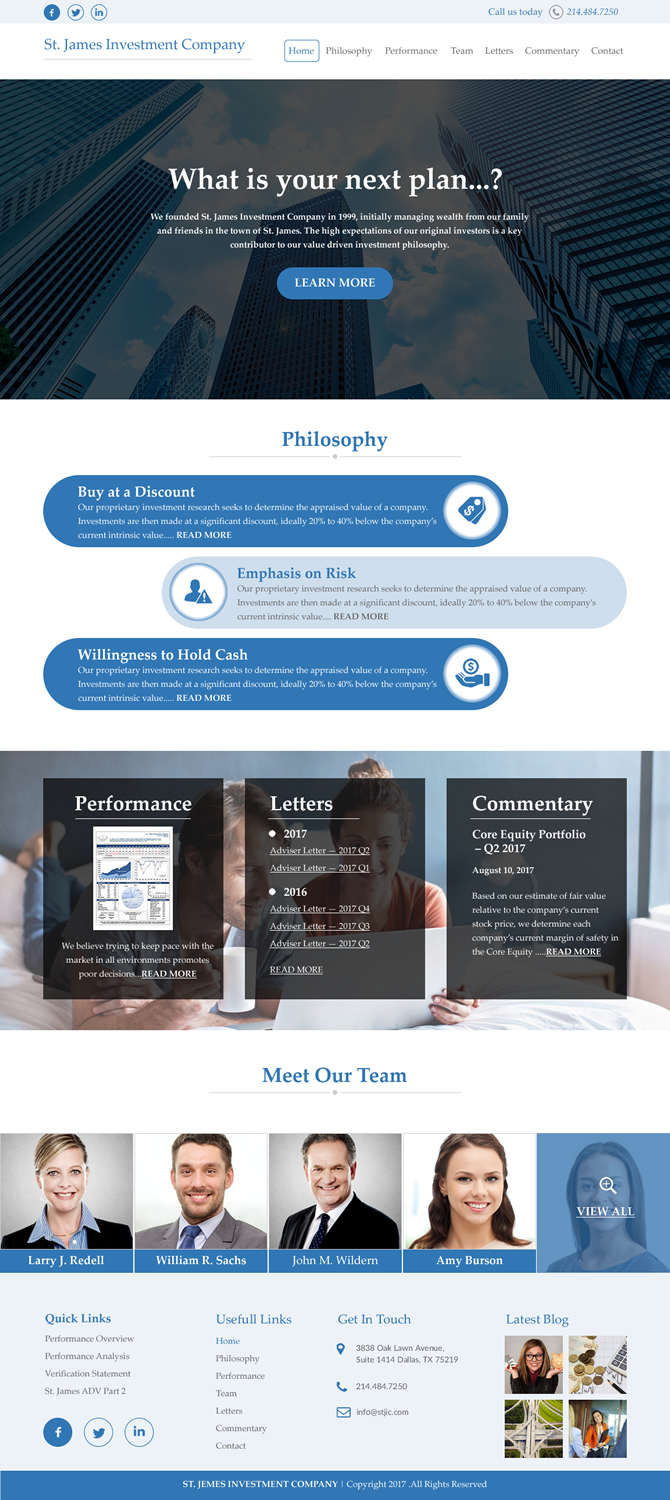 Web-Design von rightway für St. James Investment Company | Design #15948297