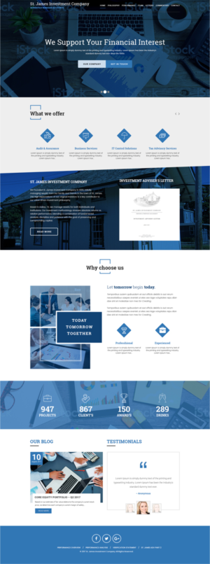Web Design by Bitttu for St. James Investment Company | Design #15977694