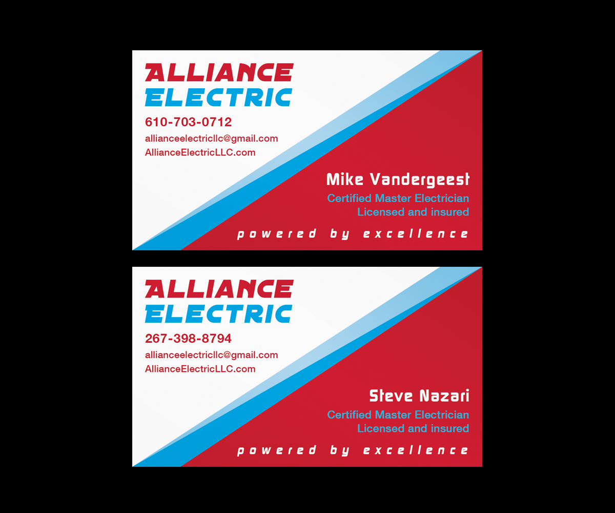 Business Card Design by Ethien for Nazari Electric | Design #15953018