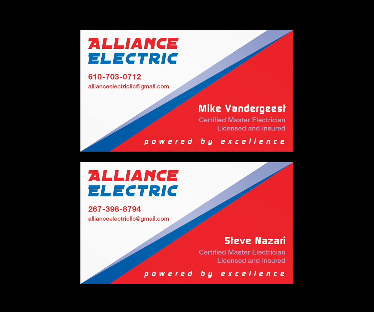 Business Card Design by Ethien for Nazari Electric | Design #15953306