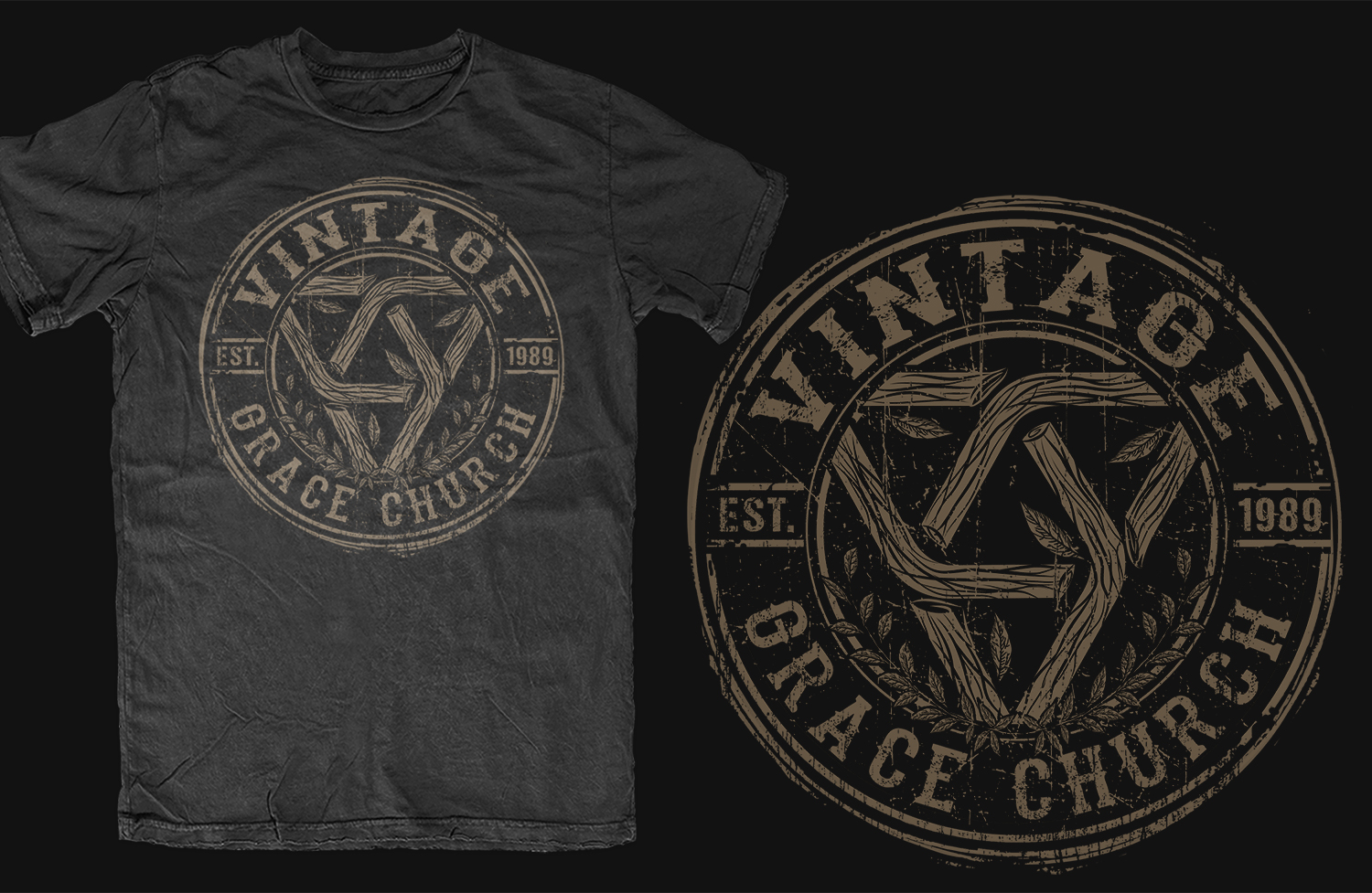 T-shirt Design by DCLA for Vintage Grace Church | Design #15986189