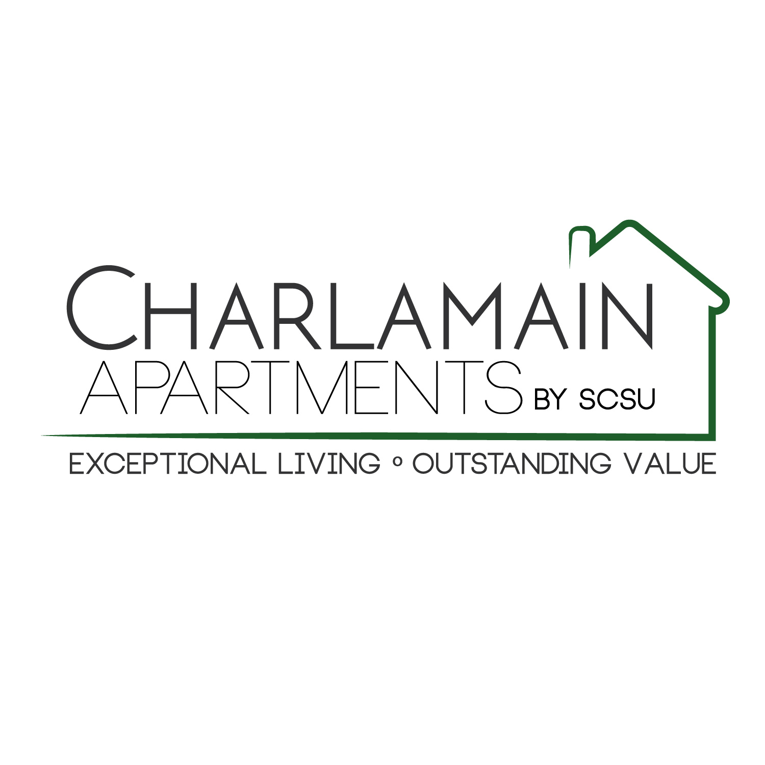 Bold Modern Apartment Logo Design For Charlamain Apartments By