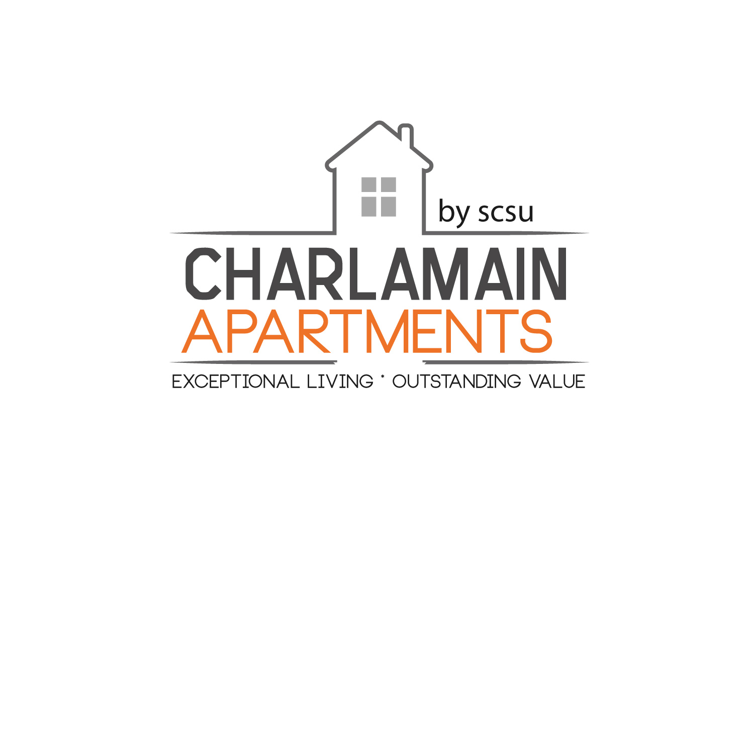 Bold Modern Apartment Logo Design For Charlamain Apartments By