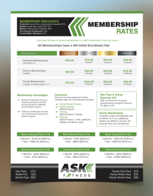 Gym Membership Sales Sheet | Flyer Design by Achiver