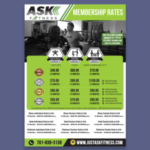 Flyer-Design von Venkat für ASK Fitness | Design: #15946200