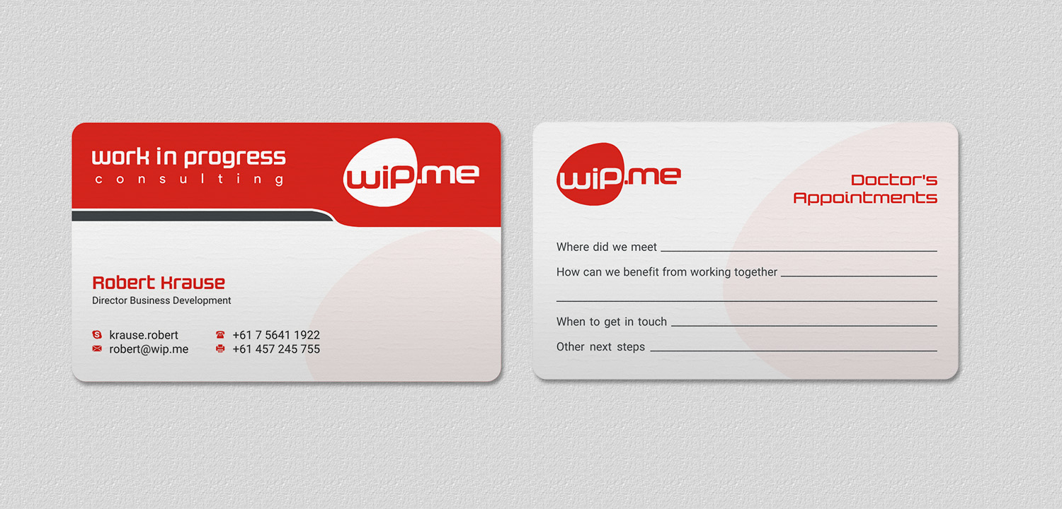 Visitenkarten-Design von INDIAN_Ashok für Work in Progress Consulting | Design #15958094