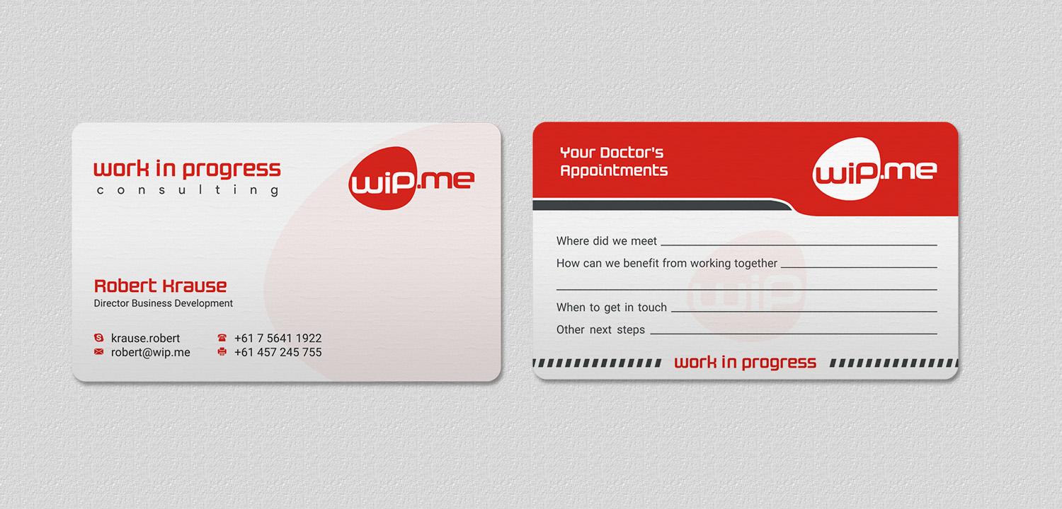 Visitenkarten-Design von INDIAN_Ashok für Work in Progress Consulting | Design #15958095