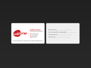 Visitenkarten-Design von Creations Box 2015 für Work in Progress Consulting | Design: #15960369